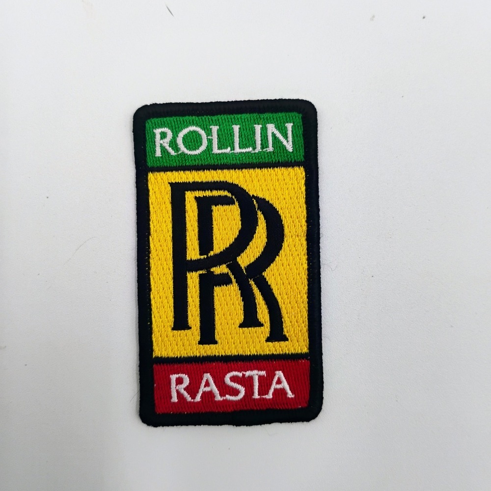 THC Clothing Rollin Rasta Embroidered Iron On Patch Reggae Parody VTG 90s Y2k